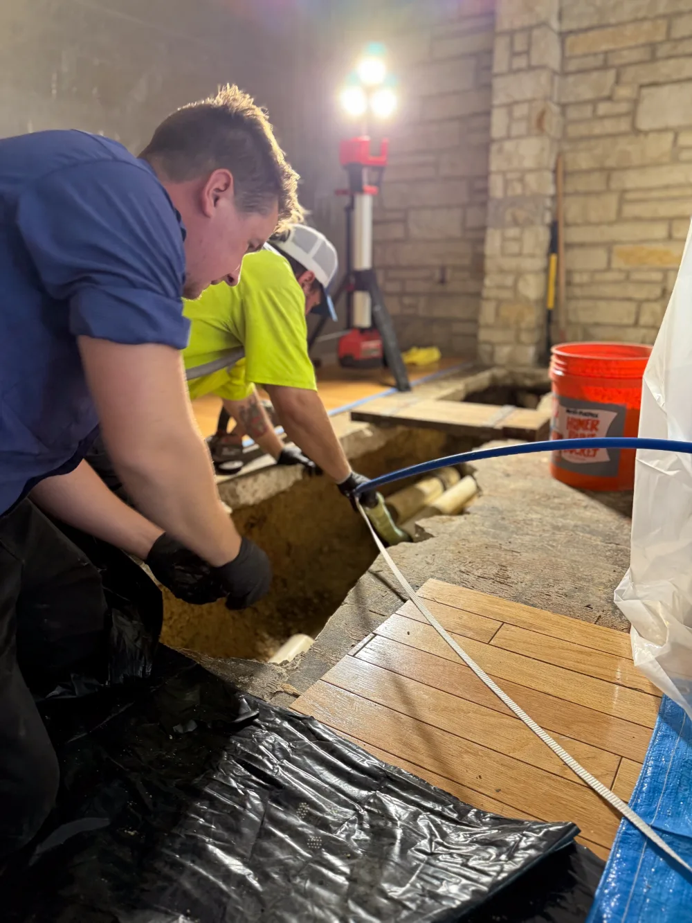 sewer repair job in chicagoland suburbs