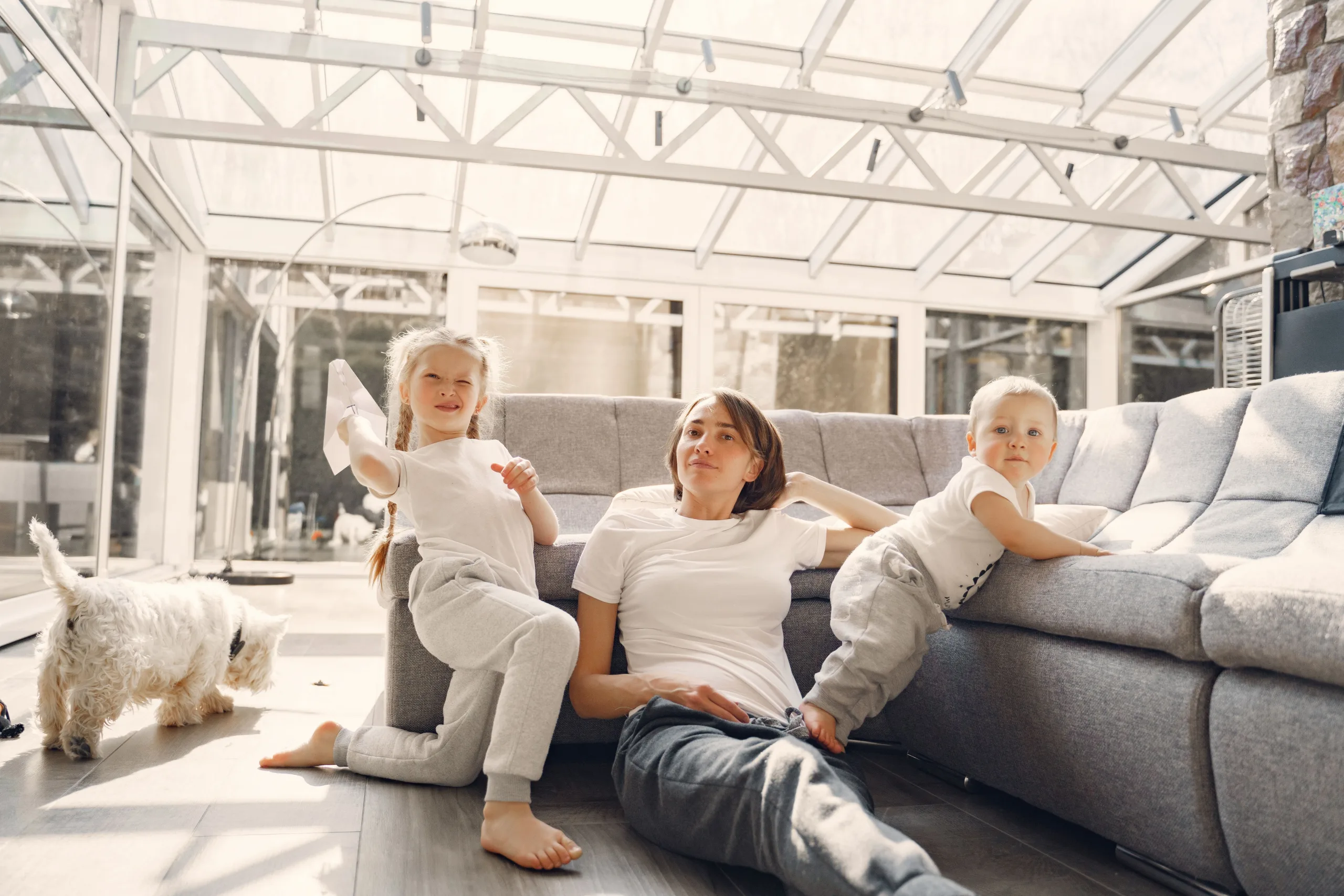 happy family enjoying clean indoor air quality